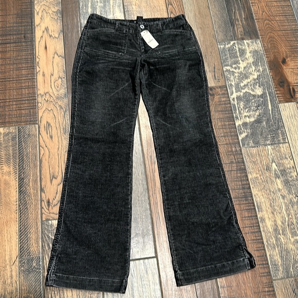NWT Express Stretch Black Vintage 7/8  Cordury texture bootcut - Picture 3 of 4